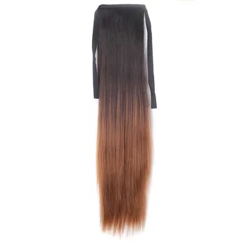 New Design Fashion Ombre Dark Brown And Yellow Color Silky