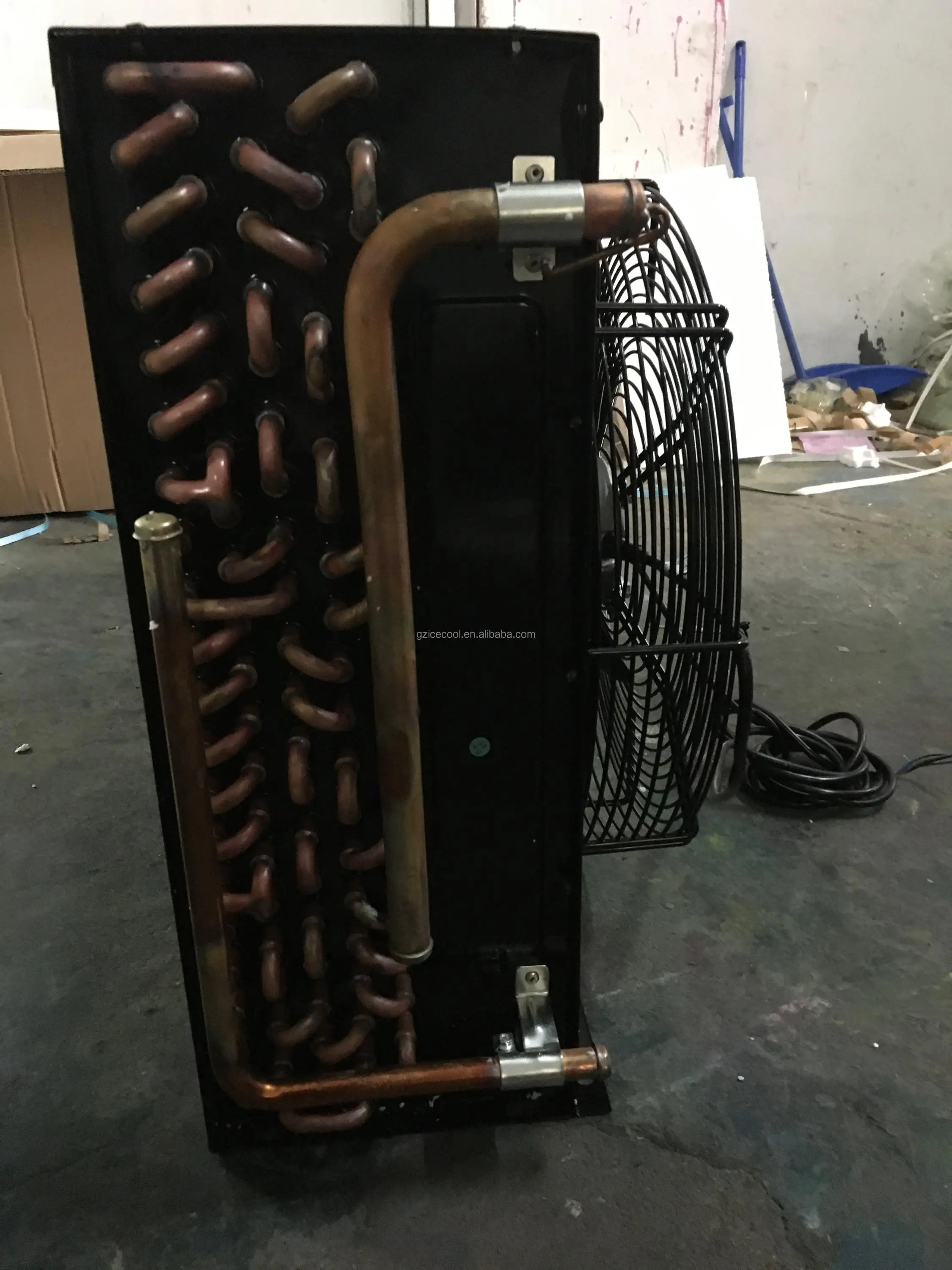 Cheap Air Cooled Condenser Price For Big 5hp Double Fan Refrigeration Condenser With Fan Motor