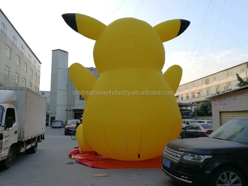 Traje inflável Pikachu para crianças e adultos, mascote amarelo, desenhos  animados de anime, vestido extravagante engraçado - AliExpress