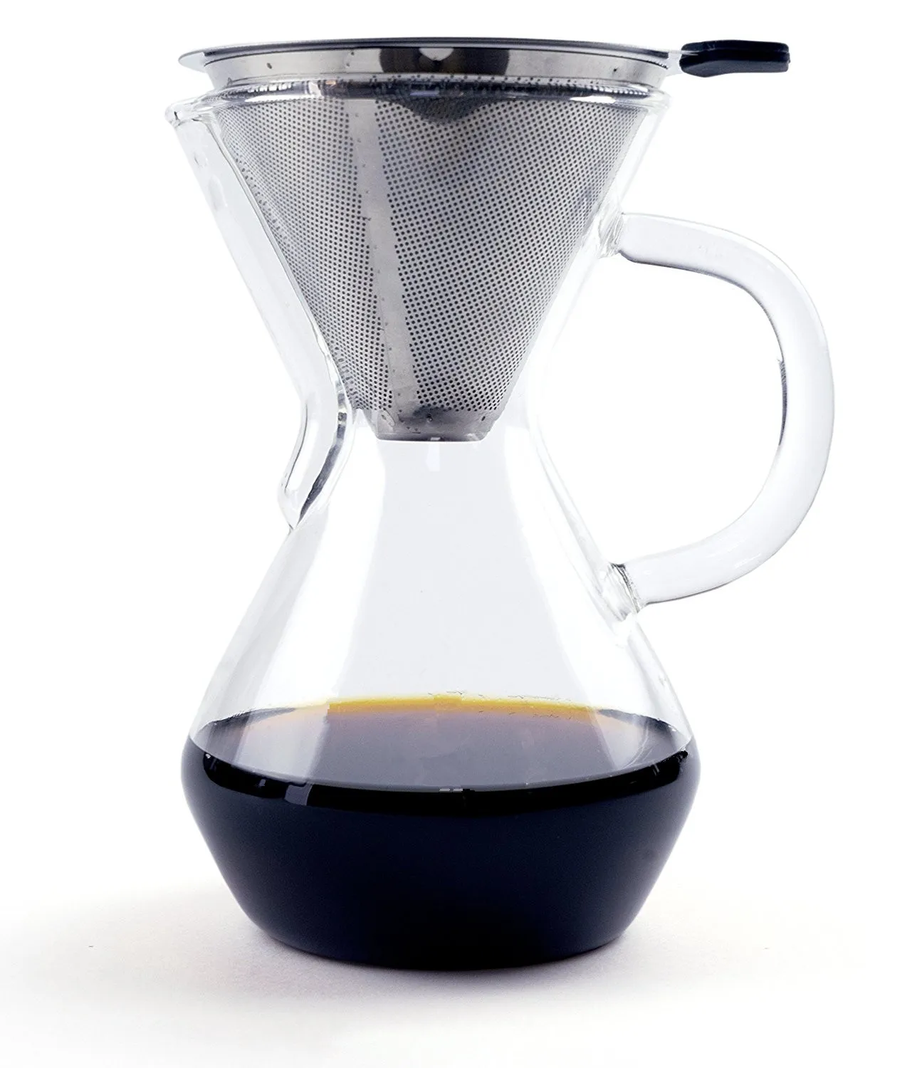 Pour Over Coffee Maker 17oz Brewer BPA Free Borosilicate Glass Carafe Pitcher
