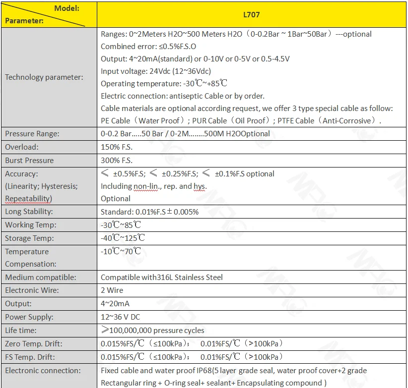 borewell water level sensor transducer