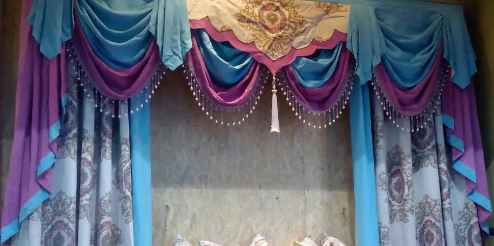 Cortinas De Poliéster Con Diseño Árabe Para Decoración Del Hogar,Telas