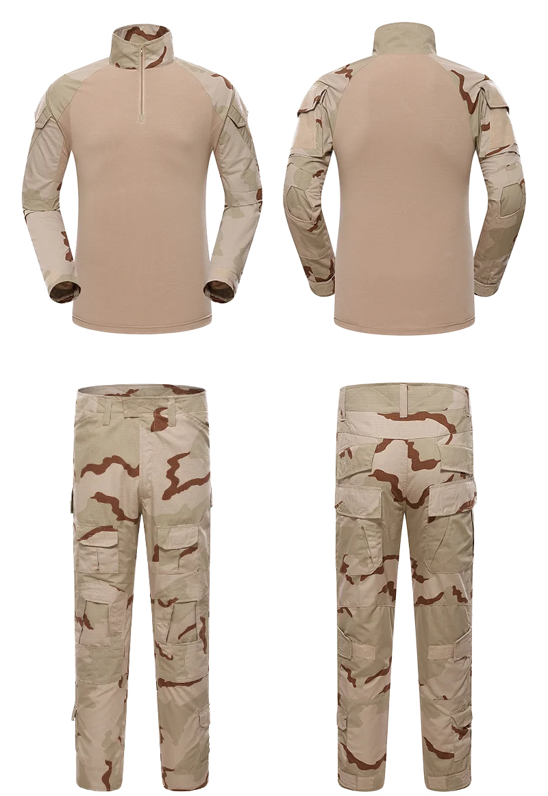 Xinxing 3 Desert Camouflage Military Uniform Frog Suits 65 Polyester