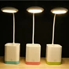 2019 New USB rechargeable light touch three-dimensional dimming reading learning eye table lamp Pen holder desk LED light