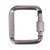 Bulk Sale Square Snap Key Cheap Aluminum Carabiner Hook with Lock