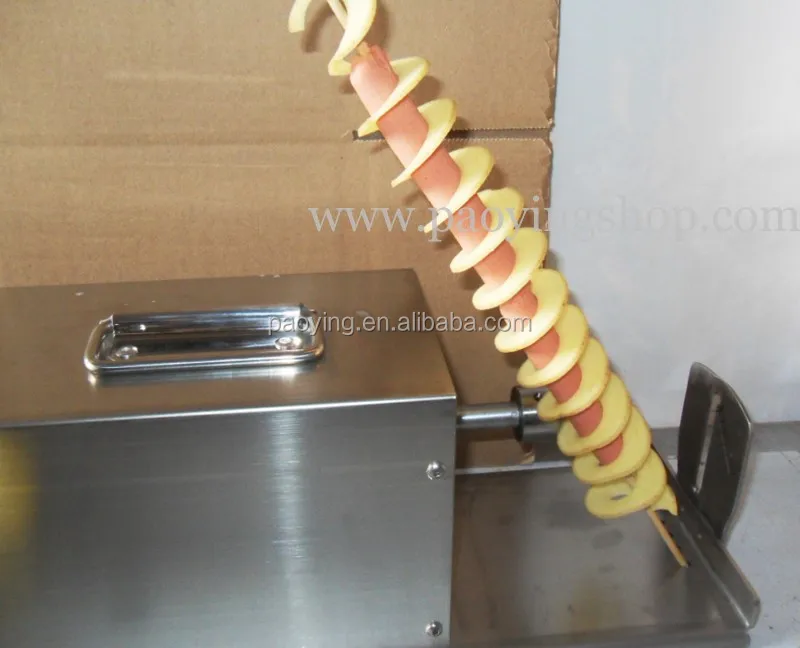 Commercial Use 110v 220v Electric Tornado Potato Cutter + Curly Fries