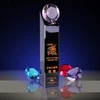 black K9 crystal trophy with diamond for Souvenir gift