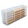 miniso style store shelf factory price metal and wood display shelf
