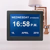 Custom color screen auto flip Day digital calendar clock for elderly memory loss