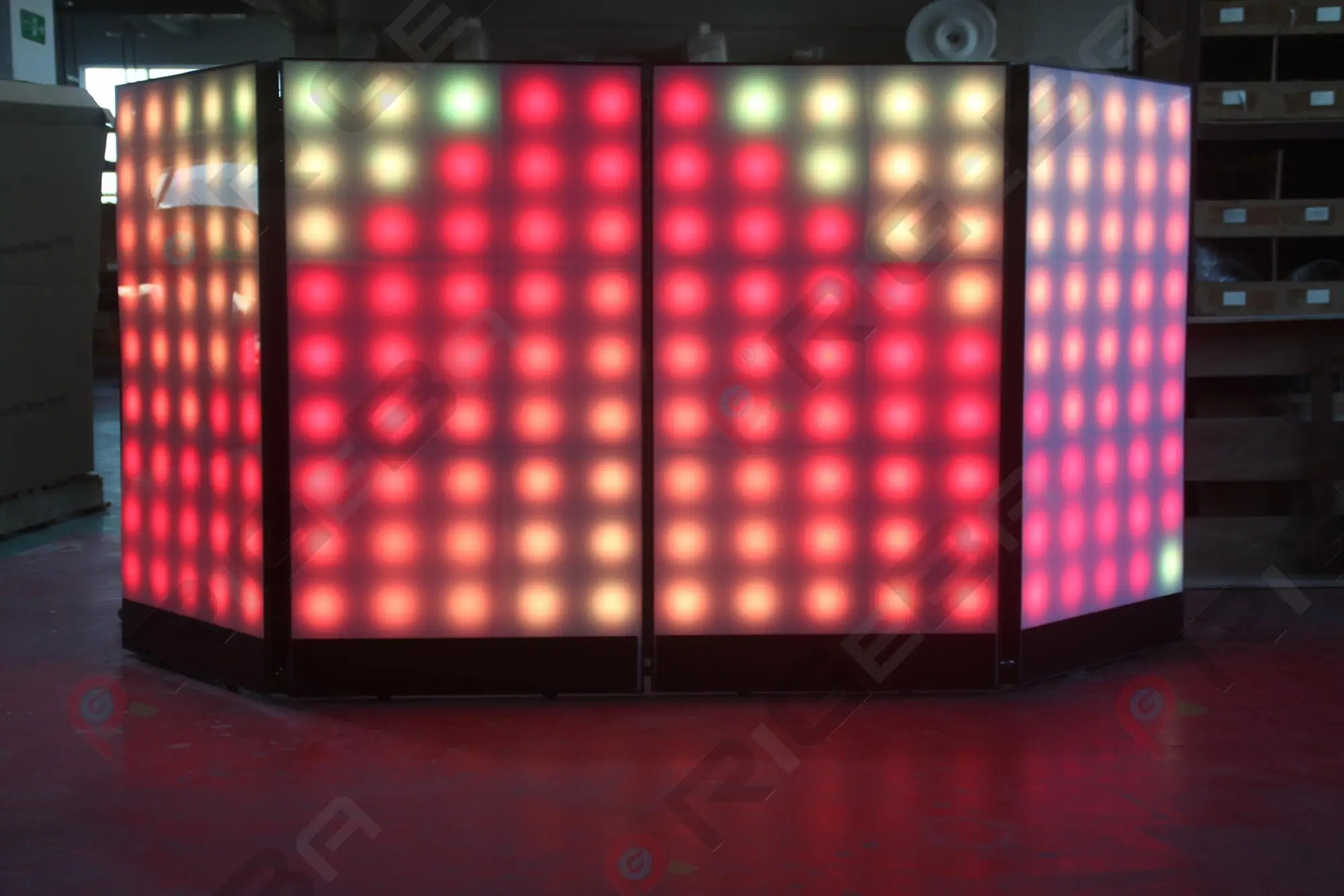 Foldable Portable Video Digital Led Dj Booth Facade For Dj Disco