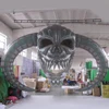 2018 new design giant printing halloween inflatable skull for decoration