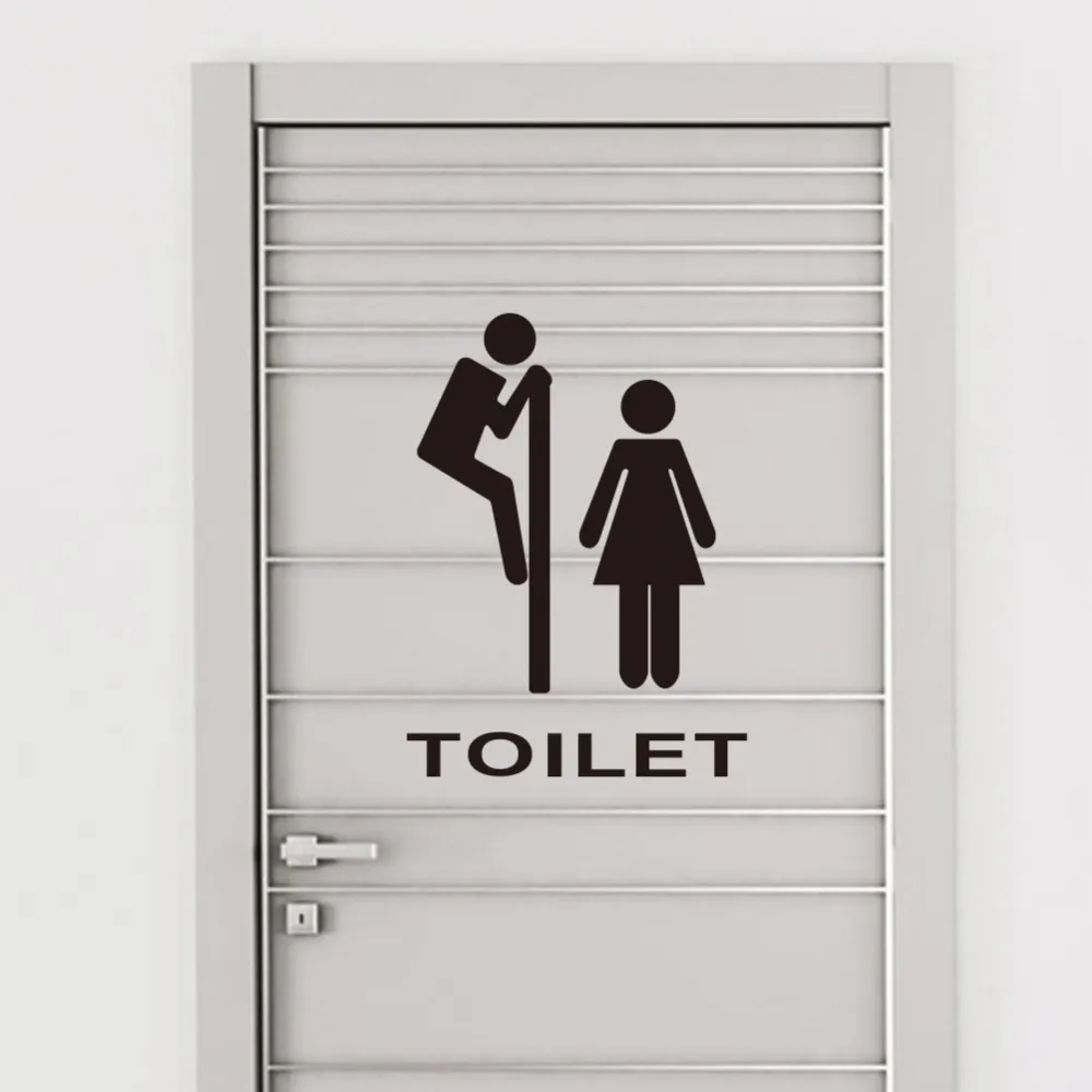 Man And Women Toilet Entrance Sign Decal Vinyl Sticker For Bedroom House 