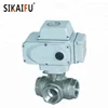 China manufacture female thread dn50 pn16 Electric actuator 3 way ball valve