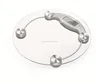 round 6mm tempered glass electronic weigh bathroom scale 180KG/396lb