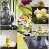 Wall art with light stretched and framed art work led canvas