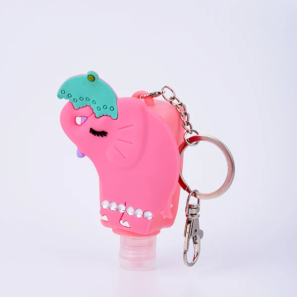 Wholesale Mini Colorful Cute Easy Carry Silicone Hand Sanitizer Holder