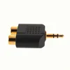M/F Connector 3.5mm Stereo Male To 2X RCA Female Adapter Male Jack Out Plug To 2 RCA Female Splitter Adapter