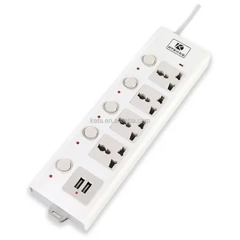 3/4/5 Individual Switch Power Extension Socket With Usb Charging Ports ...