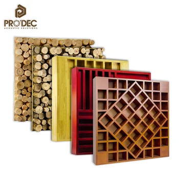 Decorative 3d Solid Wood Acoustic Diffuser Panel For Theater,Lobby Room