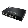 monitoring security 1x fiber +16xrj45 ports 10/100/1000base single mode single fiber media converter