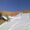 Hot sale flexible waterproof material hdpe geomembrane fish and shrimp pond lining film for irrigation cannel