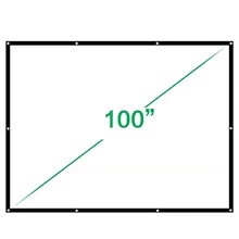 Low Price HD Projection Screen Fabric 100 Inch Diagonal 16:9 Wall Mount Front Projector Screen Suit For Home Cinema Theater