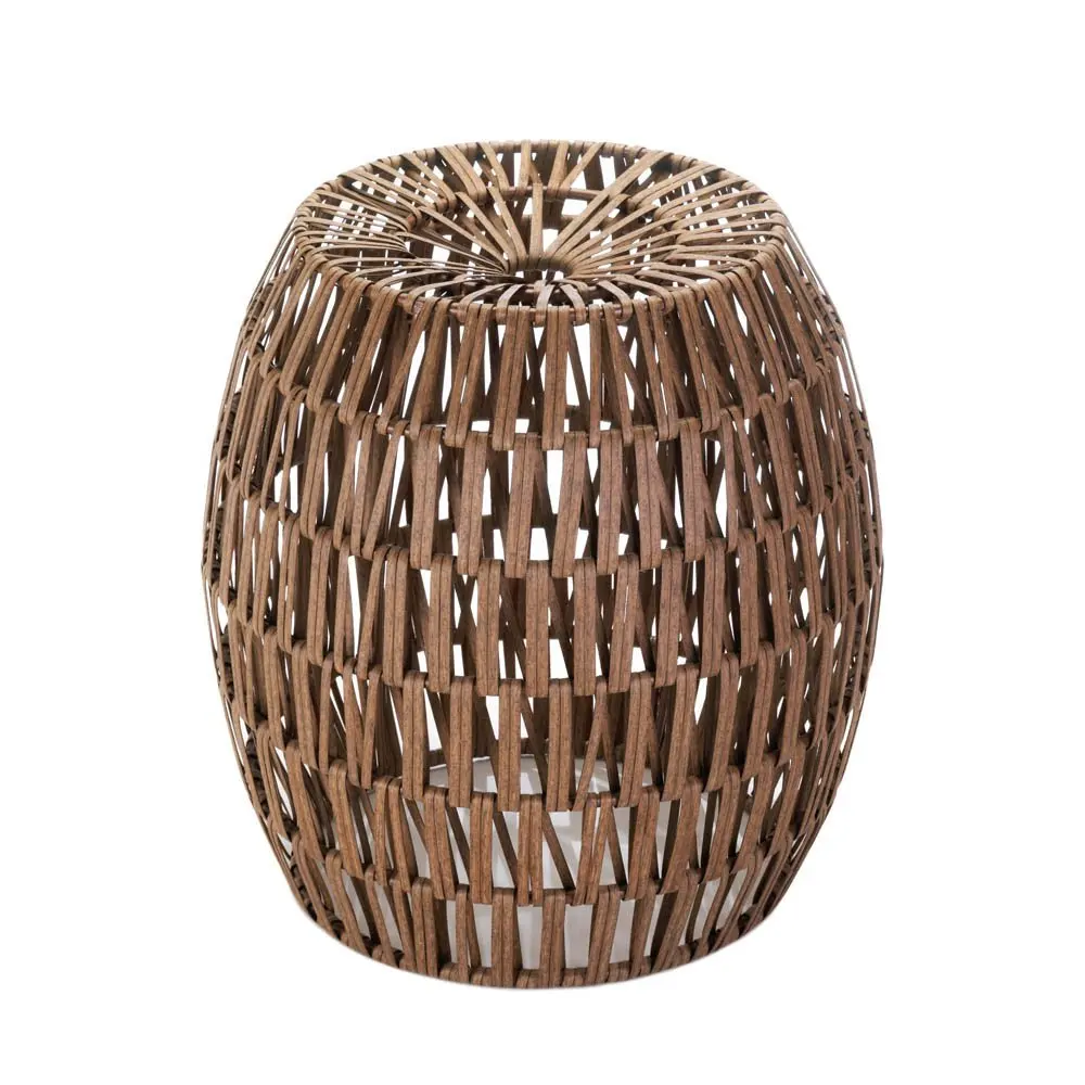 Zingz and Thingz Faux Woven Rattan Stool