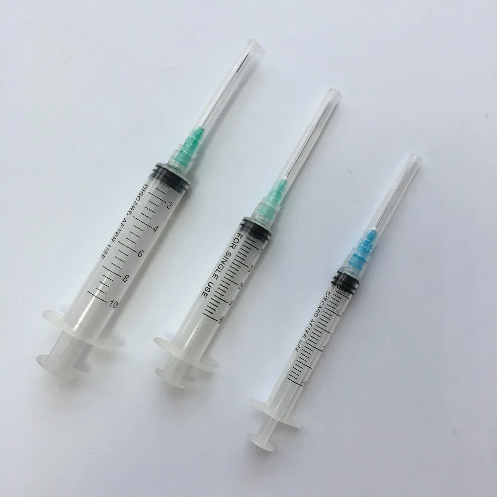 Medical Plastic Luer Lock / Luer Slip Injection Syringe With Needle ...