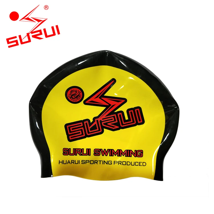 OEM Custom Logo Printed Suitable Seamless Hat Silicone Swim Cap
