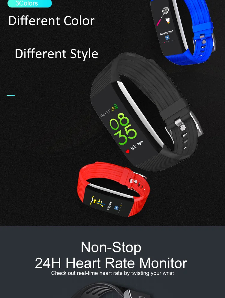 Fb7 Waterproof Ip67 Healthy Dayday Band Wristband Sport Smart Bracelet