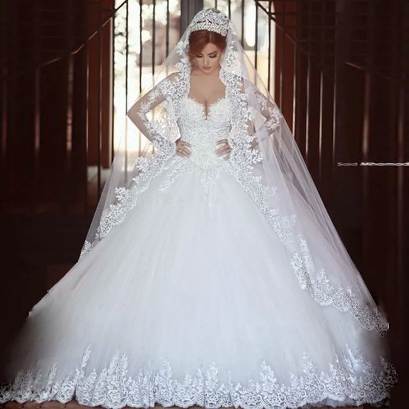 Customized Puffy Ball Gown Long Sleeves ...