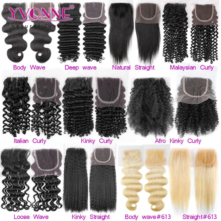 Large Stock Wholesale Hair Closure Different Types Of Curly Weave Hair 