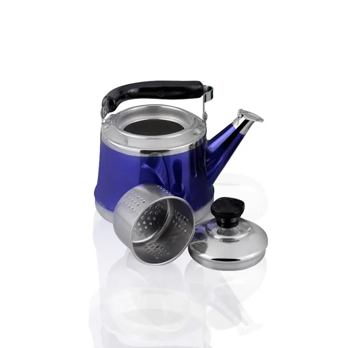Hot Nonelectric Tea Kettle Whistle Stainless Steel Colored Kettle