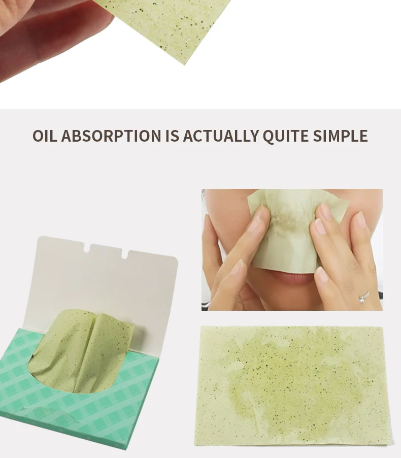 100pcs New Style Oil Absorbing Sheet Cosmetic Face Oil Blotting Paper ...