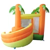 Small family coconut tree inflatable castle with slide