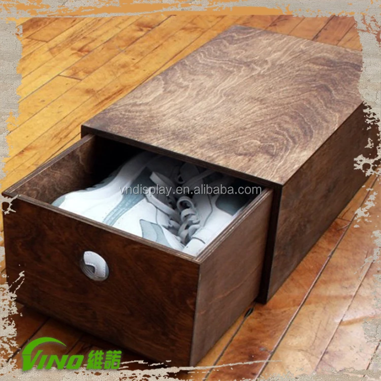 Custom Printed Shoe Box, Wood Box For 