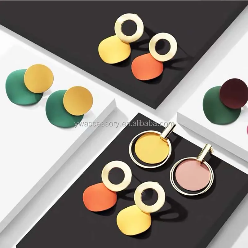 morandi color geometry circular paint double color matching