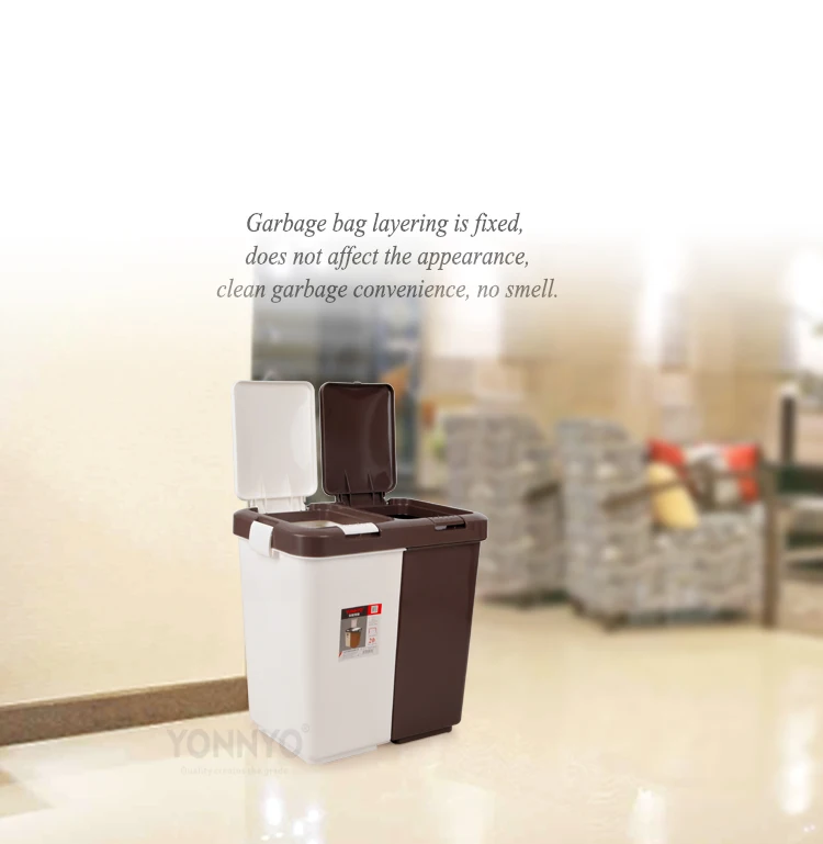 10 Liter Plastic Sorting Garbage Trash Can 2 In 1for Household And Indoor Cheap Trash Can Buy