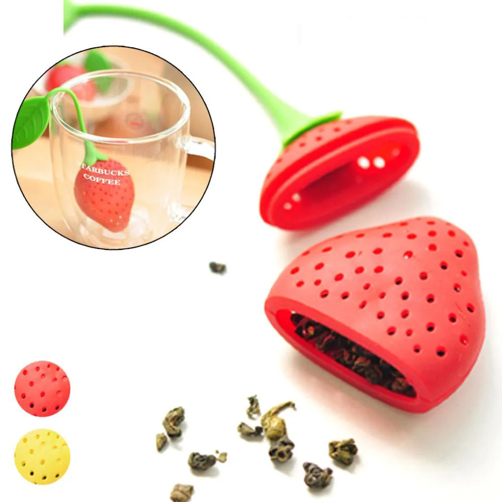 Tea Infuser Silicone Find Deals On Line Get Quotations Silicone Tea Infuser 2017 Tos Cute Strawberry Leaf Herbal Maker Filters