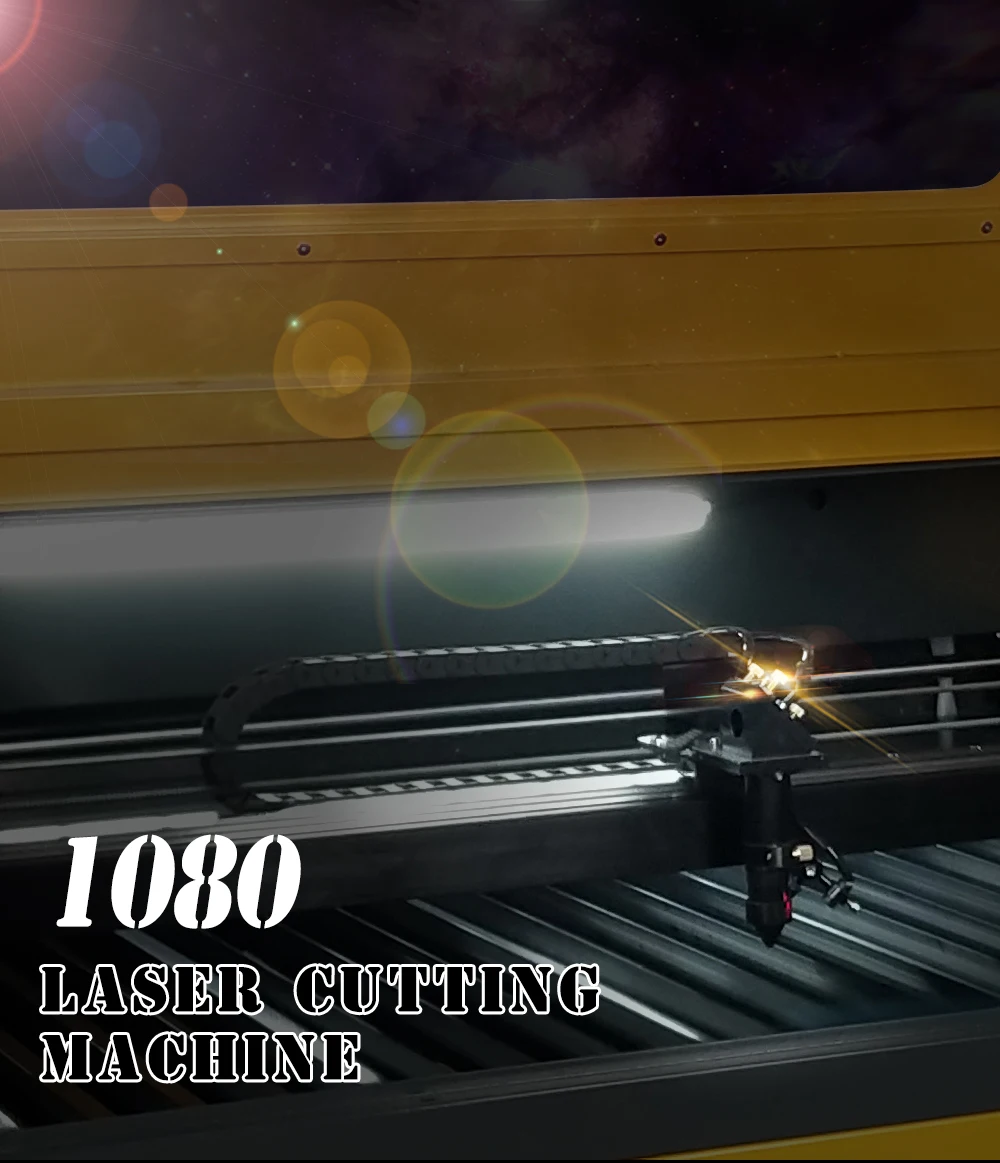 1080 Co2 laser engraving machine with ruida 6442s controller 57 stepper motor clothing laser engraving machine