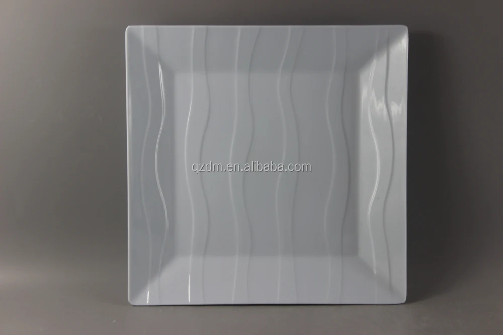 Creative Melamine Square Plates White