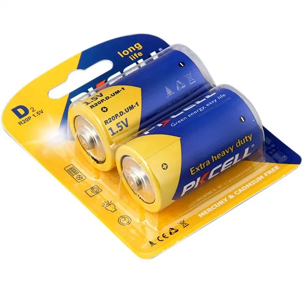 Pkcell 1.5v R20p D Size Dry Cell Battery Um1 Battery/ No Mercury