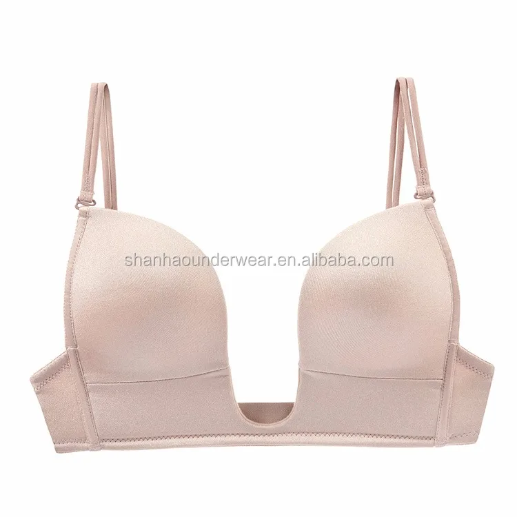 Deep Plunge Convertible Revealling V Shape Push Up Invisible Bra Max 