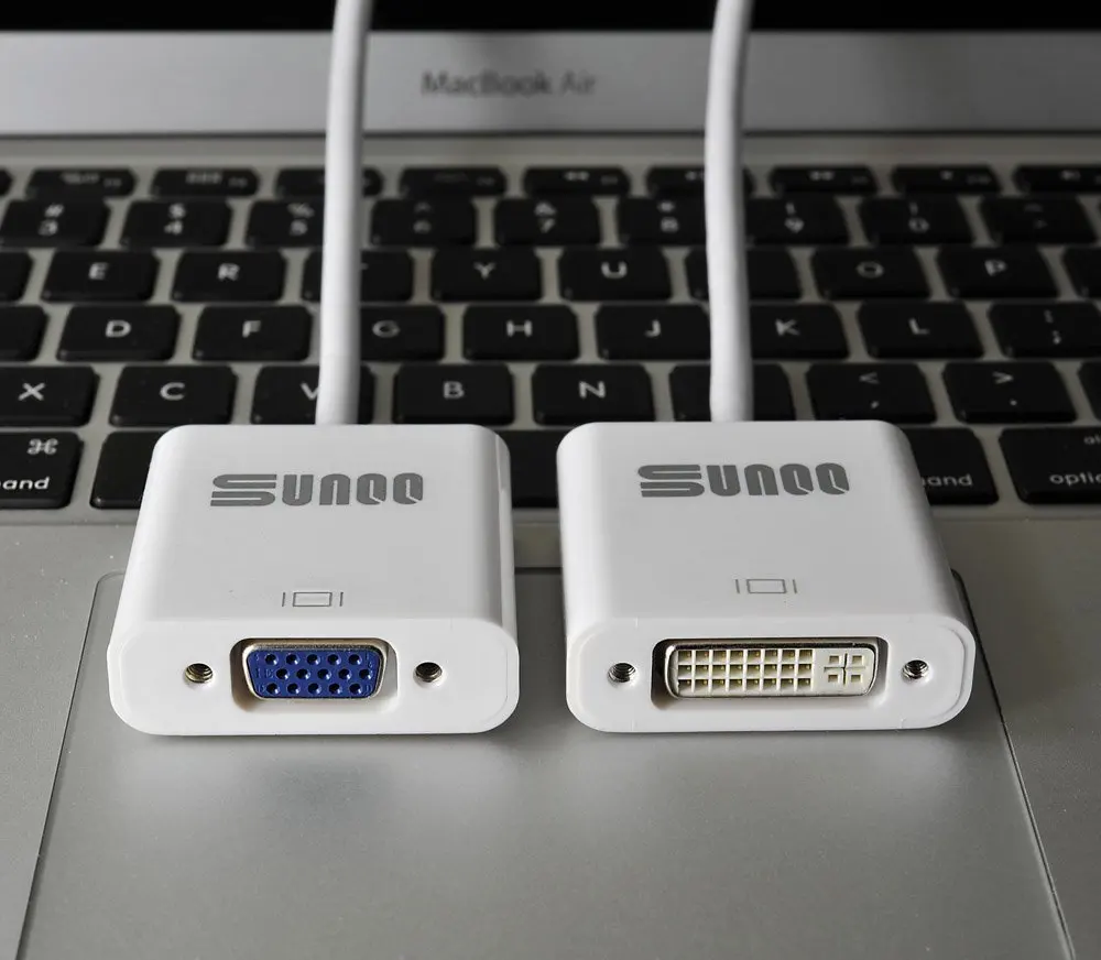 SUNQQ Bundle - Premium Mini DisplayPort (Mini DP) (Thunderbolt) to VGA + Mini DisplayPort (Mini DP) (Thunderbolt) to DVI Cable