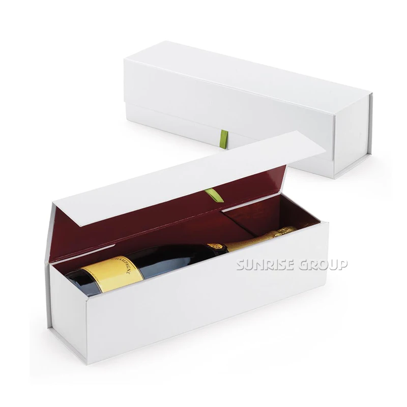 Wholesale Decorative Paperboard Foldable Wine Packaging Box