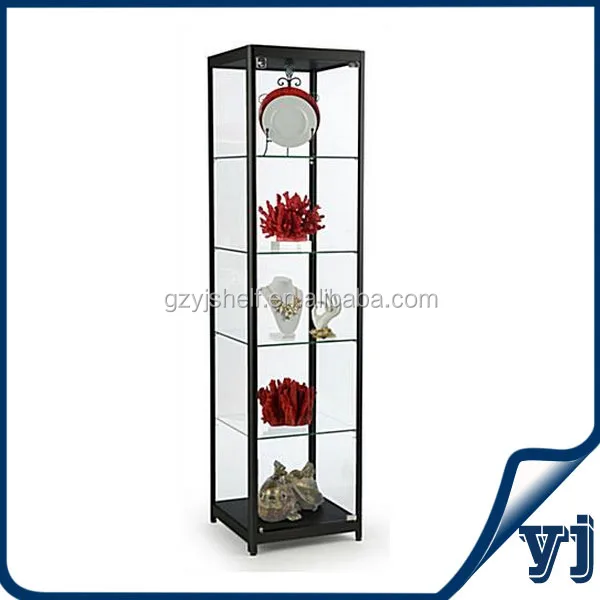 2015 Lighted Aluminum Glass Display Case/glass Jewelry Display Case
