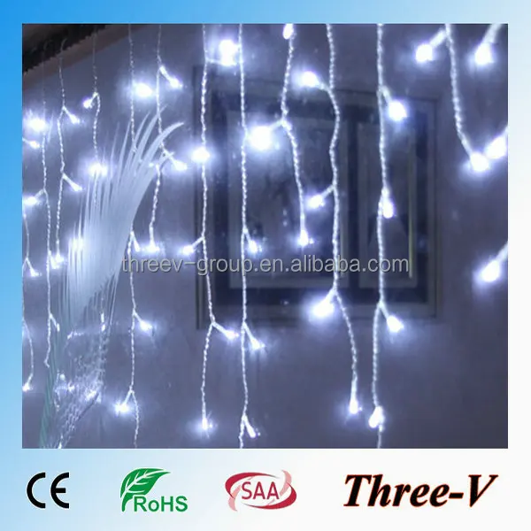2*1M 104LEDs CE ROHS SAA approved large LED holiday time Christmas outdoor icicle lights 220V/110V