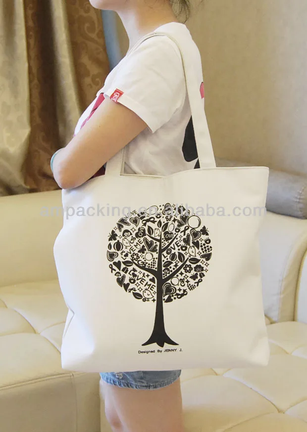 Custom Printed Logo Gift Canvas Bag For Shipping/wholesale Handle Tote
