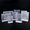 Stock size matte pvc shopping bag with handle frsoted pp shopping bag
