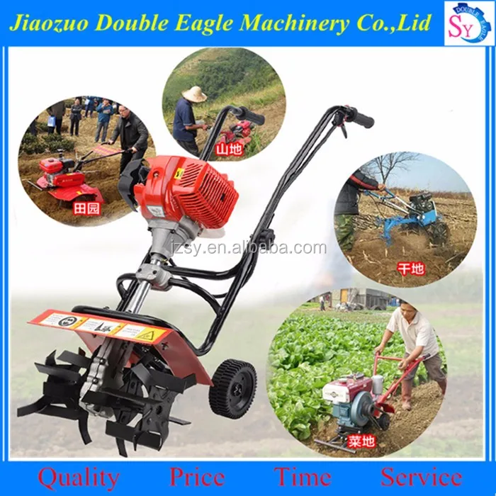 Factory Supply Hand Push Gasoline Tiller Garden Plow Machine Cheap